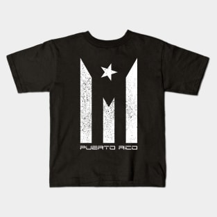 Puerto Rico Flag Distress Flag Boricua Kids T-Shirt